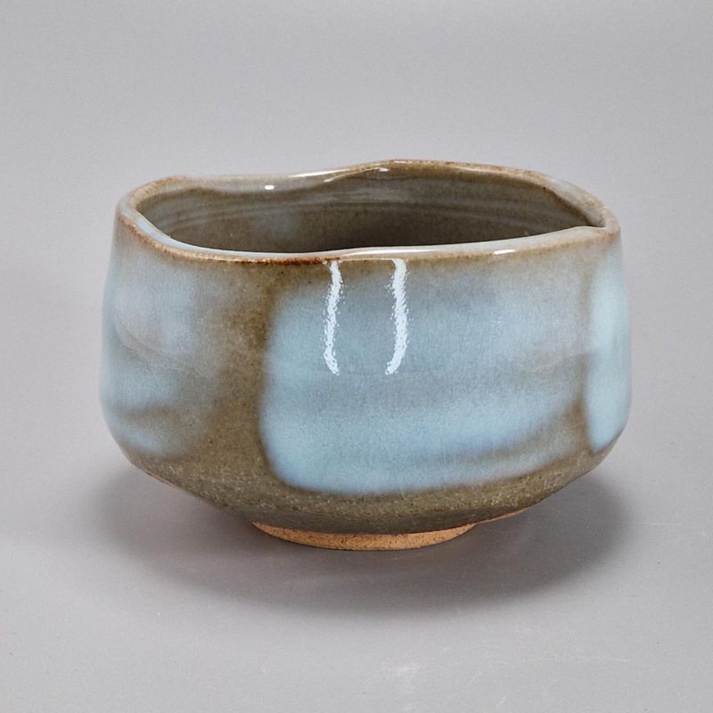Cuenco de té japonés para ceremonia – chawan, MASHIKO, cielo azul