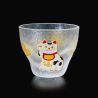 Japanisches Sake-Glas mit Katzenmuster, GARASU MANEKINEKO