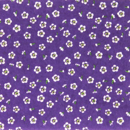 hoja grande de papel japonés, YUZEN WASHI, violeta, Kohana Komon