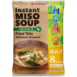 Zuppa di miso (Ryoutei No Aji) Vegetariana - Tofu fritto e alghe wakame. Marukome