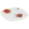 Japanese square ceramic incense holder, YUME MOMIJI, maple leaf