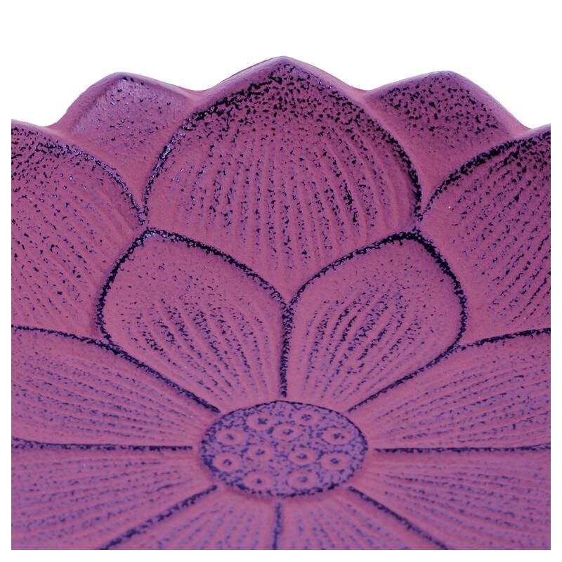 Quemador de incienso japonés de hierro fundido violeta, IWACHU LOTUS, flor de loto