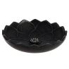 Japanese black cast iron incense burner, IWACHU LOTUS, lotus flower