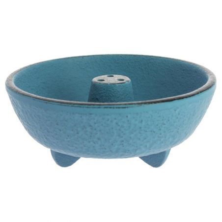 Blue cast-iron incense burner, IWACHU, fountain