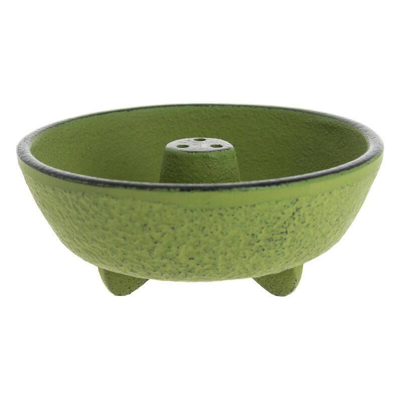 Green cast iron incense burner, IWACHU, fountain