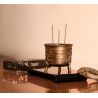 Japanese bronze incense burner, MATSU TAKAOKA, plum pine and bamboo