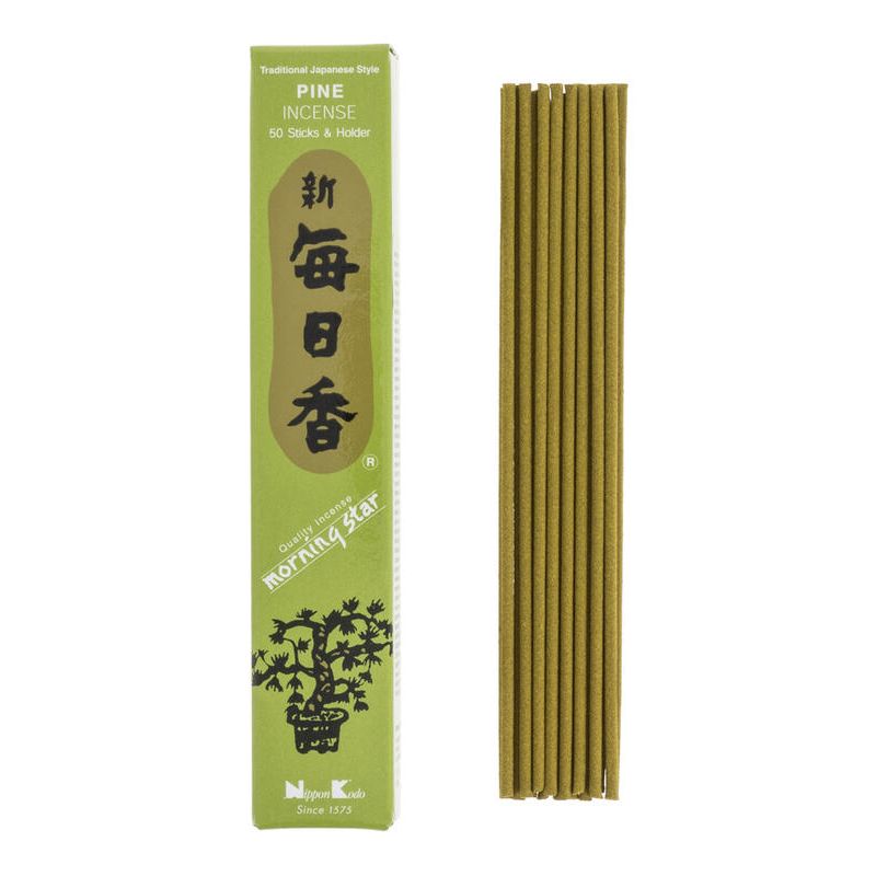 Box of 50 Japanese incense sticks, MORNING STAR PINE, pine scent