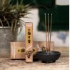 Boîte 50 bâtons d'encens japonais avec son support en céramique, MORNING STAR FRANKINCENSE, parfum oliban