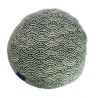 Coussin de méditation rond bleu motif vagues japonaises, ZAFU SEIGAIHA, 33 cm