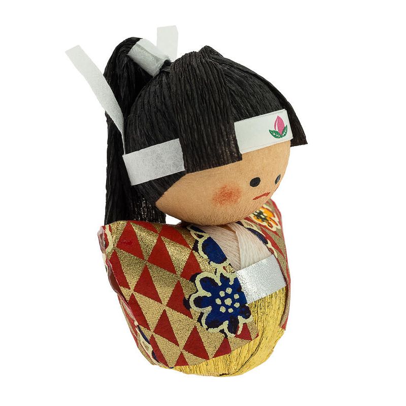 muñeca japonesa de papel - okiagari, WAKAMONO, joven