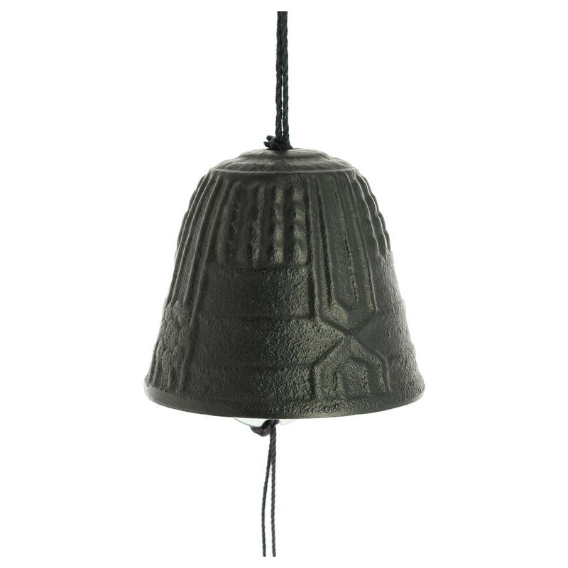 Cloche à vent Feng Shui Furin Iwachu Noire 4,5 cm