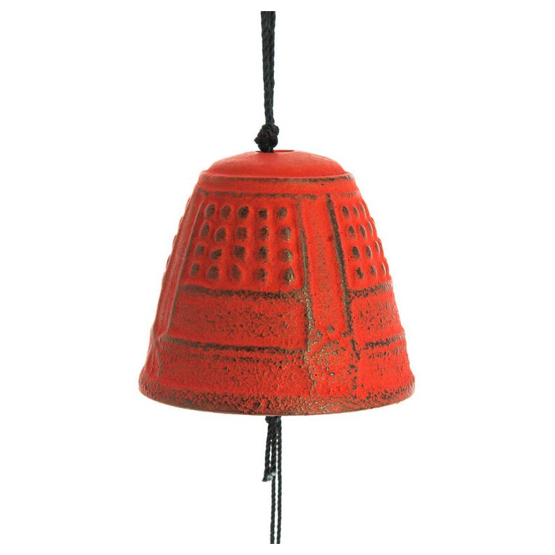 Cloche à vent Feng Shui Furin Iwachu Rouge 4,5 cm