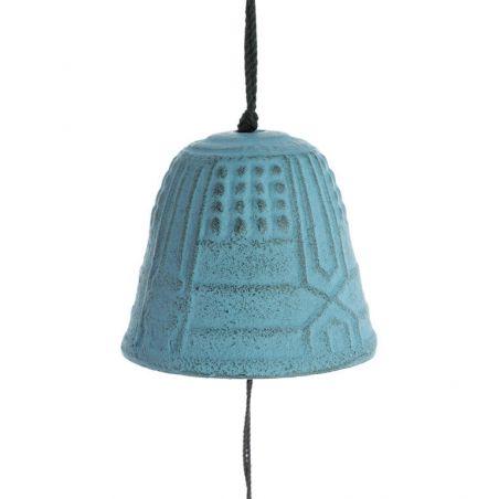 Cloche à vent Feng Shui Furin Iwachu Bleu clair 4,5 cm