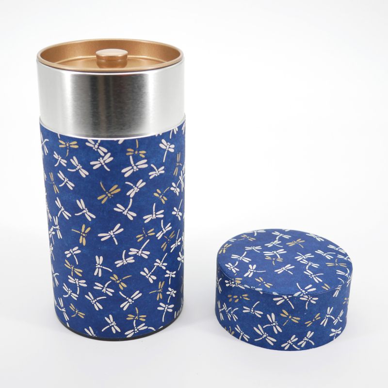 Japanische blaue Teekiste aus Washi-Papier - TOMBO - 200gr