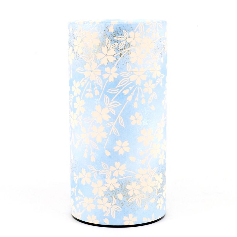 Caja de té japonesa azul en papel washi - AOI - 200gr
