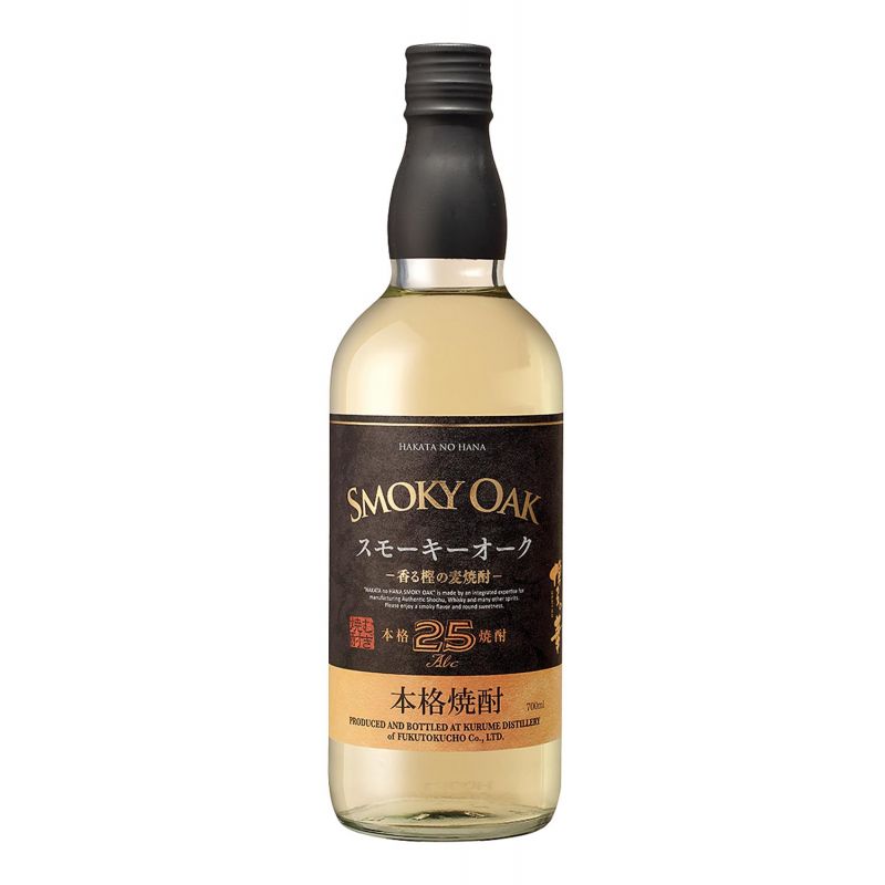 Japanese barley shochu aged in oak barrels, HAKATA NO HANA SMOKY OAK