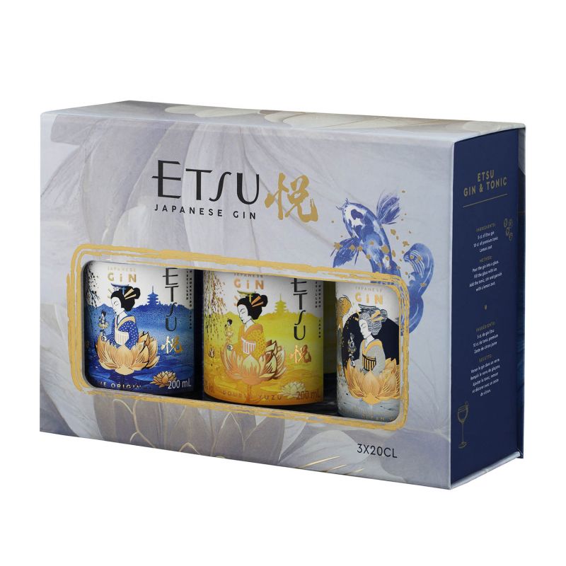 Coffret de gin japonais 3x20cl- ETSU 