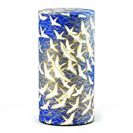 Japanische blaue Teekiste aus Washi-Papier - SHIROTSURU - 200gr