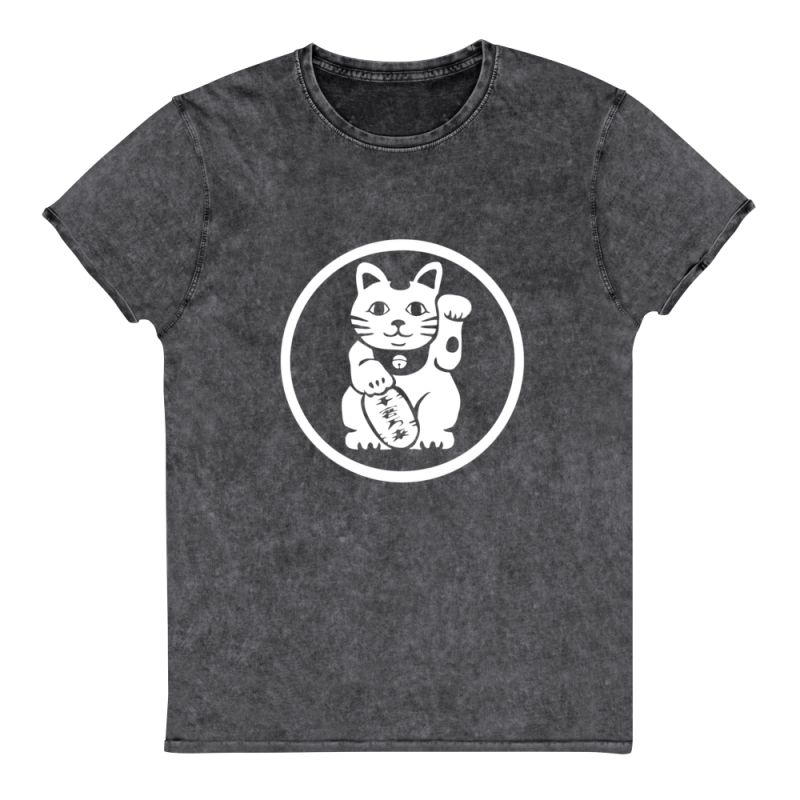 Camiseta negra de algodón, MANEKINEKO