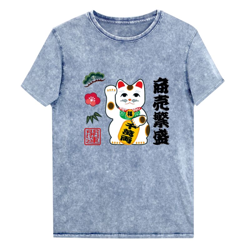 Blue Denim Cotton T-Shirt, MANEKINEKO 2