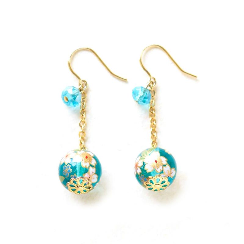 Japanese earrings - Cherry blossom pattern