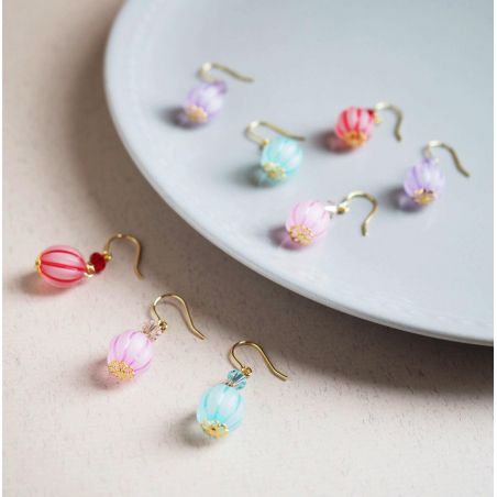 Boucles d'oreilles japonaises- Motif Boule de bonbons