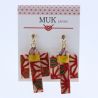 Boucles d'oreilles japonaises- Motif Yukata