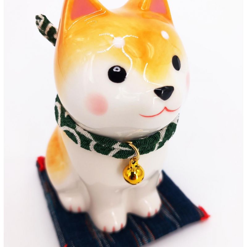 Adorno cerámico shiba inu japonés marrón, SHIBAINU