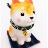 Ornamento in ceramica marrone giapponese shiba inu, SHIBAINU