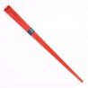 Coppia di bacchette giapponesi in bambù, rosse, AKANURI Kakubashi tenbushi, 22,5 cm