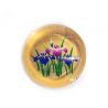 Japanese Glass Chopstick Rest Iris Flower Pattern - KOSAI