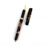 Japanese Black Resin Ballpoint Pen in Crane Pattern Box - TSURU