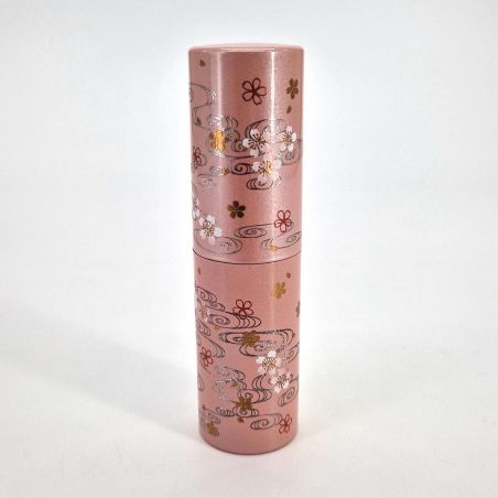 Atomizador japonés en resina rosa con estampado de flores Sakura - SAKURA NO HANA 1