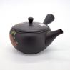 Teiera giapponese tokoname kyusu, SEGATAKAI SAKURA, nero e fiori di ciliegio