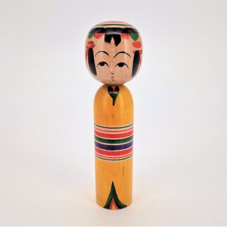 Japanische Kokeshi-Puppe, neu, aus Holz – YAJIRO -Typ – 12 cm