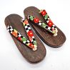 pair of Japanese Geta clogs, checkered, HGT-2 Ichimatsu