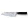 Cuchillo de cocina japonés para zurdos para todo tipo de comida, SANTOKU SHUN CLASSIC DAMASCUS, 18 cm