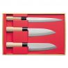 caja de 3 cuchillos japoneses SEKIRYU - SANTOKU & DEBA & SASHIMI