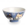 Duo di ciotole di riso in ceramica giapponese, rosa e blu - SHIBA