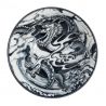 Japanese ceramic ramen bowl RYU dragon, blue and white