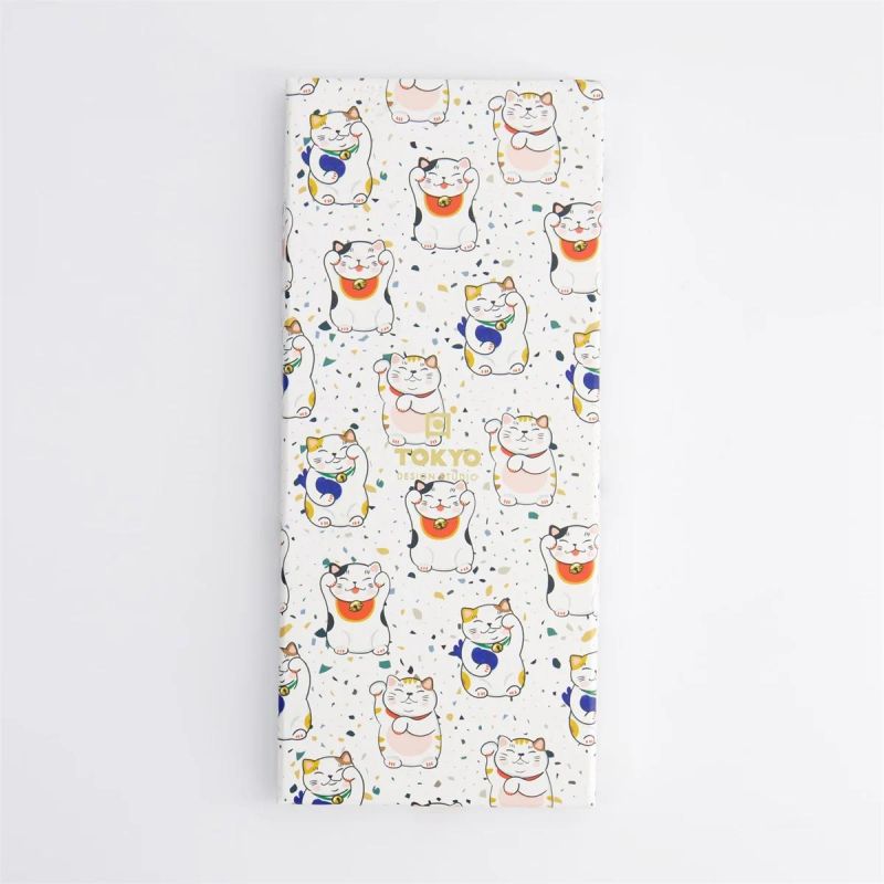 Set de 5 palillos de madera, estampados de gatos + caja MANEKINEKO