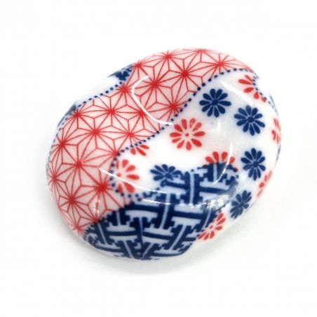 Japanese oval patchwork chopstick rest