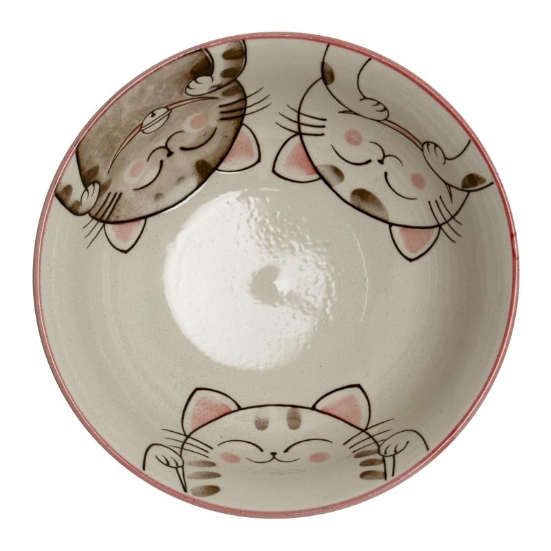 bol à soupe japonais en céramique, rose - MANEKINEKO