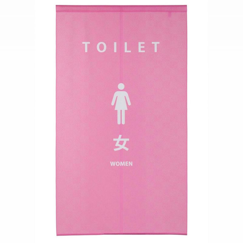 Japanischer Noren-Vorhang aus Polyester, TOILET WOMEN