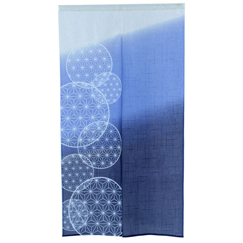 Cortina noren japonesa azul, poliéster, 85 x 150 cm, SASHIKO ASANOHA