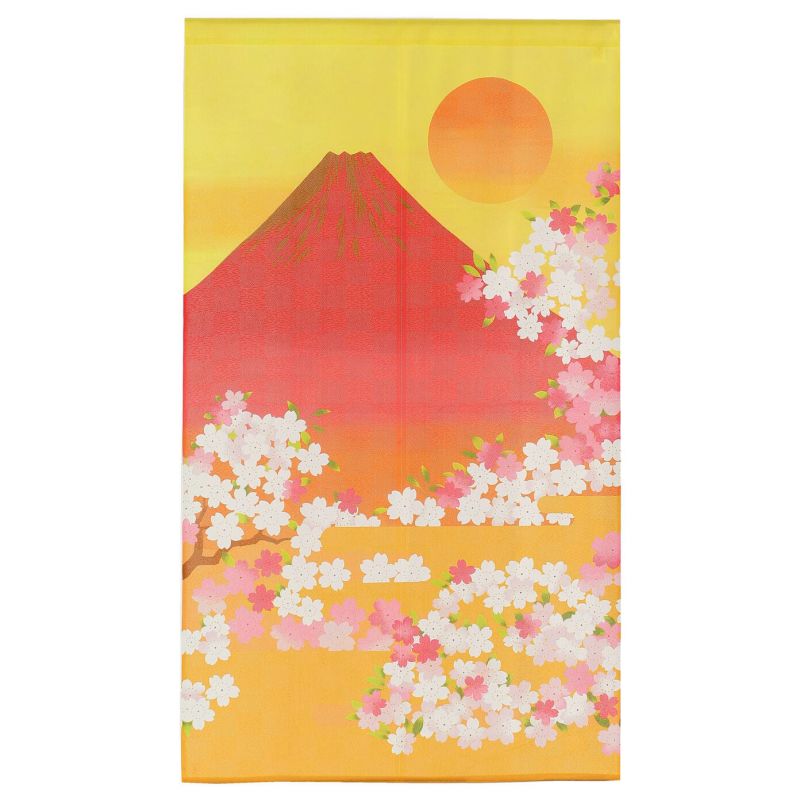 Japanese Noren Curtain, orange, 85 x 150cm, Sakura and Fuji HANAMI