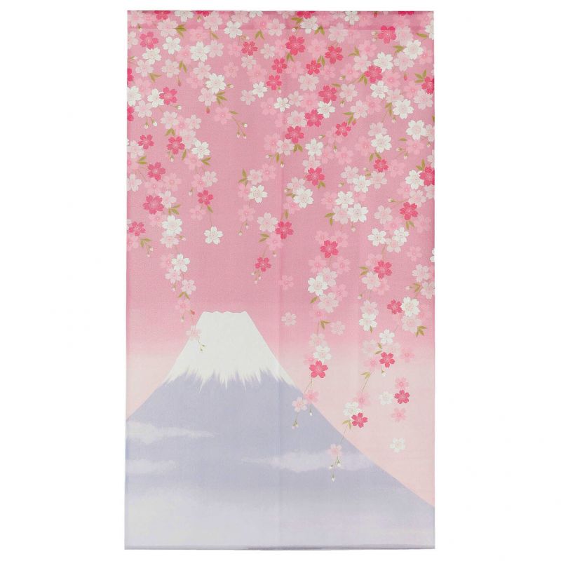 Japanese Noren Curtain, Pink, 85 x 150cm, Sakura and Fuji Chiyonofuji