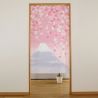 Rideau Noren Japonais, rose, 85 x 150cm, Sakura et Fuji Chiyonofuji