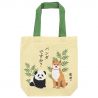 100% cotton tote bag Shiba Dog and Panda - PANDA