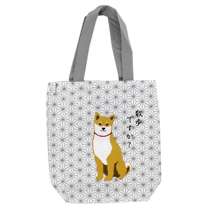 Sac tote bag 100% coton Chien Shiba- ASANOHA